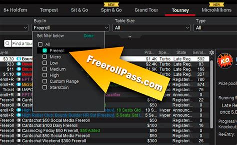 PokerStars Freerolls & Passwörter .